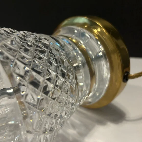 Rare Waterford Fine Crystal Hand-cut Signed Table Lamp 18” - Picture 7 of 15